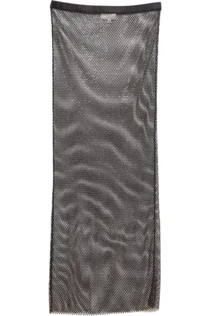 FLEUR DU MAL Embellished fishnet maxi skirt