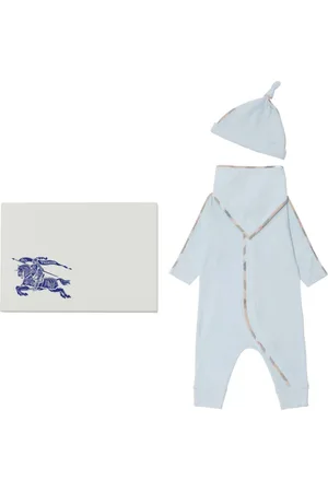 Burberry Check-trim babygrow (set of three)