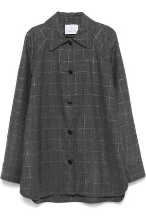 Manuel Ritz Checked lurex shirt jacket