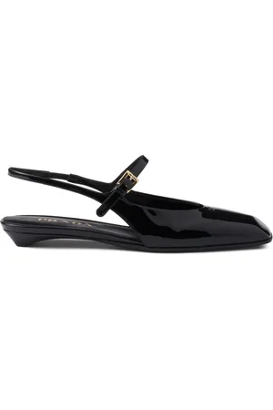 Prada Leather slingback ballerina shoes