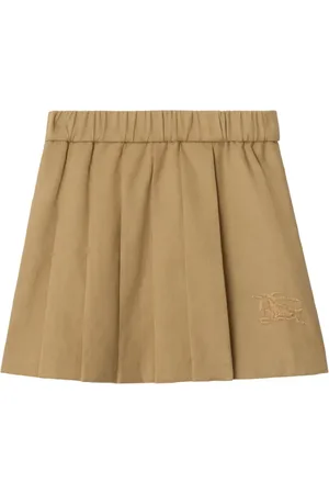 Burberry Embroidered motif pleated skirt