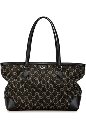 Gucci 2016-2023 Medium GG Denim Ophidia Shopping tote bag