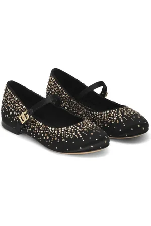 Dolce & Gabbana Crystal-embellished ballerina shoes