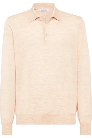 Brunello Cucinelli Cashmere-silk knitted polo shirt