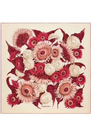 Salvatore Ferragamo Sunflower print silk scarf