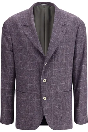 Brunello Cucinelli Windowpane-pattern blazer