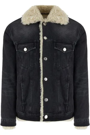 Ami Shearling-lining denim jacket