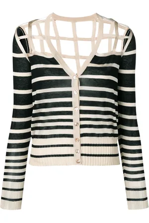 Jean Paul Gaultier Striped open back cardigan