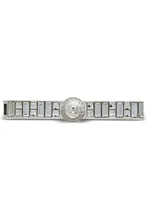 VERSACE Gianni Ribbon crystal cuff ring