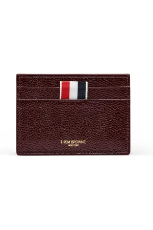Thom Browne Pebble-texture leather card holder