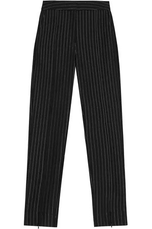 Ganni Striped mid-rise trousers