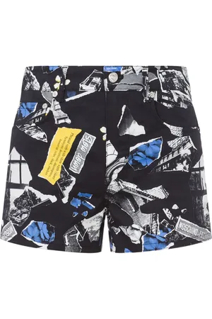 Moschino Newspaper clipping-print shorts