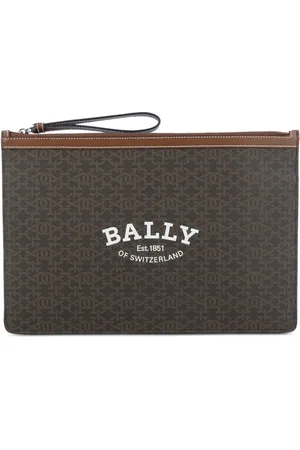 Bally Monogram-print clutch bag