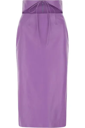 GIUSEPPE DI MORABITO Leather midi skit