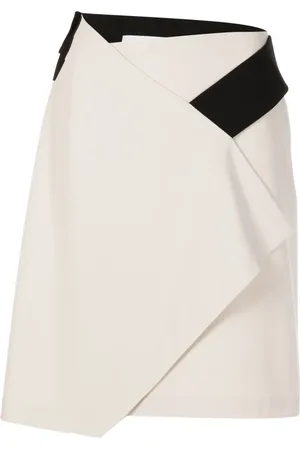 Gloria Coelho Strap-detailed wrap skirt