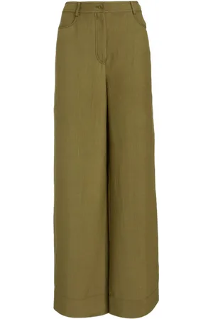 Alberta Ferretti Button-fastening palazzo trousers