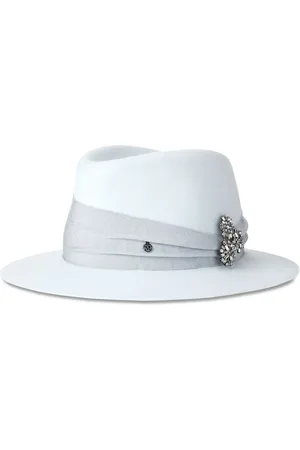 Le Mont St Michel André appliqué-detail fedora hat