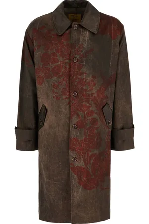 UMA WANG Floral-print trench coat