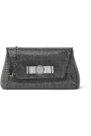 VERSACE Gianni Ribbon crystal clutch bag