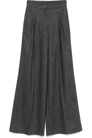 HERNO Herringbone palazzo pants
