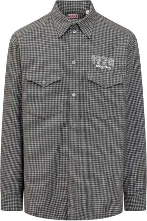 Kenzo Logo-embroidered cotton shirt