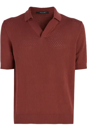 TAGLIATORE Textured-finish polo shirt