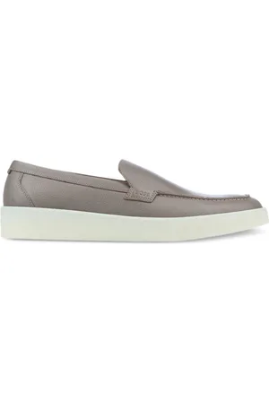 HUGO BOSS Grained-leather loafers