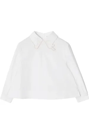 Burberry Embroidered-collar shirt