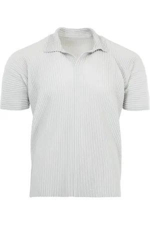 Issey Miyake Pleated polo shirt
