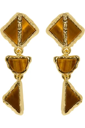 Oscar de la Renta Mixed-stone clip-on earrings