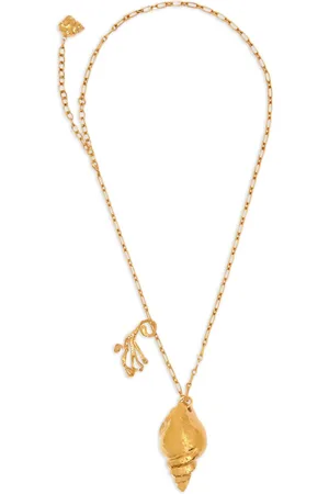 Oscar de la Renta Coral & Shell pendant necklace