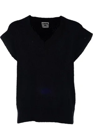 A PAPER KID Ribbed-knit top