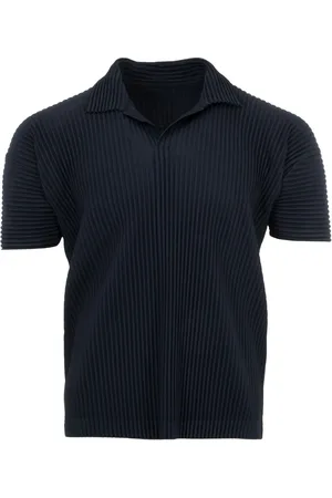 Issey Miyake Pleated polo shirt