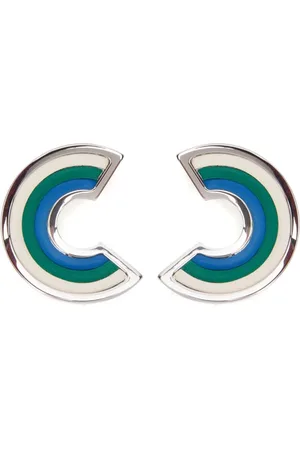 Marni Curved striped earrings