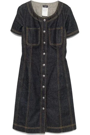 CHANEL 1997 cc mark button dress