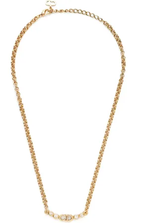 Dior CD rhinestone-embellished necklace