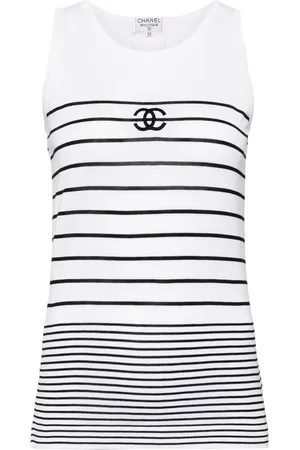 CHANEL 1990-2000s CC tank top