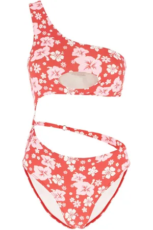 Frankies Bikinis Coconut Girl-print swimsuit