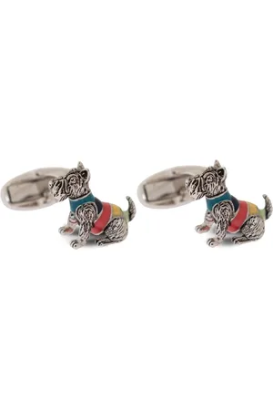 Paul Smith Artist Stripe Dog cufflinks