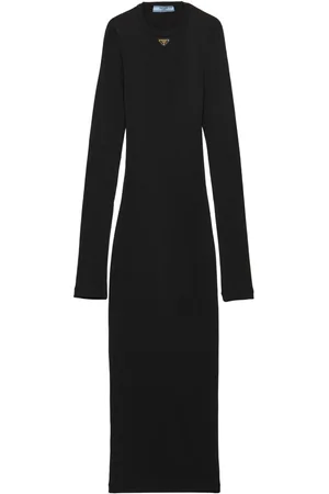 Prada Ribbed-knit midi dress