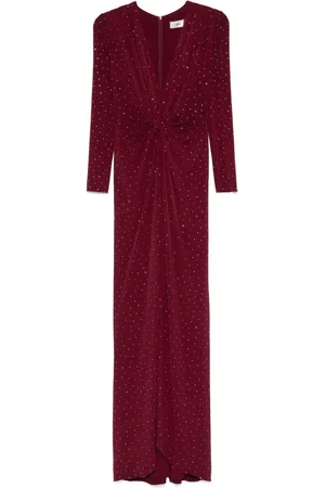 NISSA Rhinestone-embellished maxi dress
