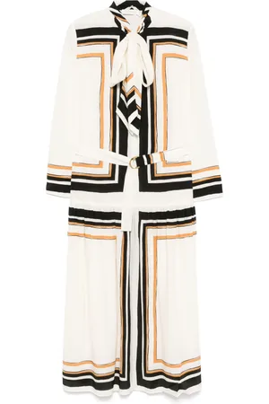 ZIMMERMANN Pussy-bow collar midi dress