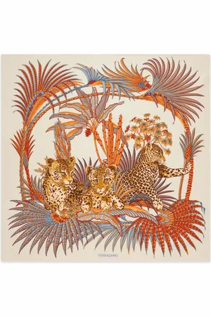 Salvatore Ferragamo Leopard print silk scarf