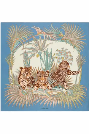Salvatore Ferragamo Leopard print silk scarf