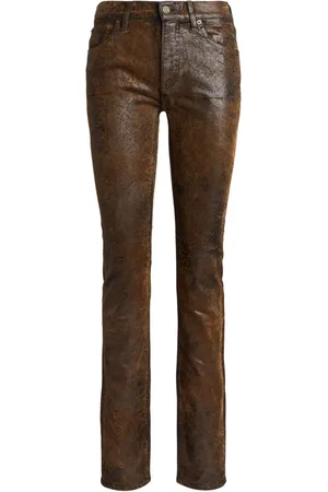 Ralph Lauren Coated-finish straight-leg jeans