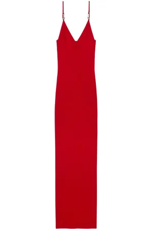 VERSACE Safety pin suspender midi dress