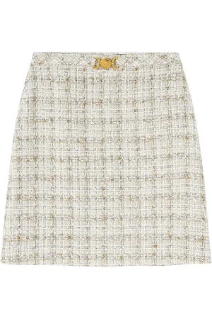 VERSACE Tweed A-line mini skirt