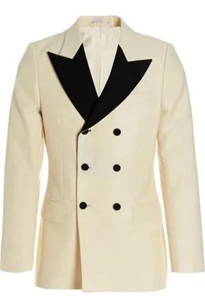 Gucci Contrasting-lapel double-breasted jacket