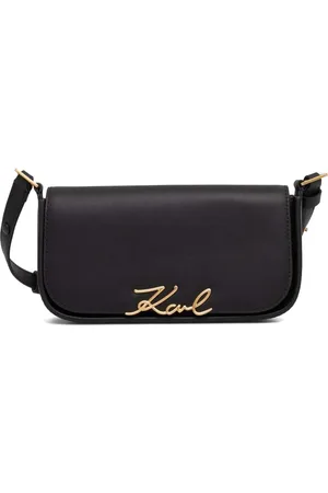 Karl Lagerfeld Signature leather shoulder bag