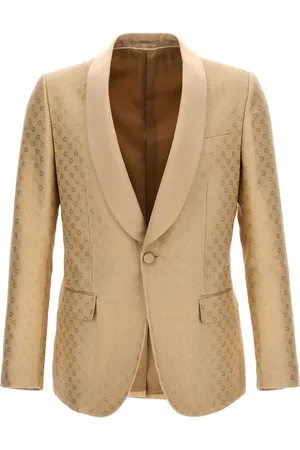 Gucci Horsebit-jacquard single-breasted blazer